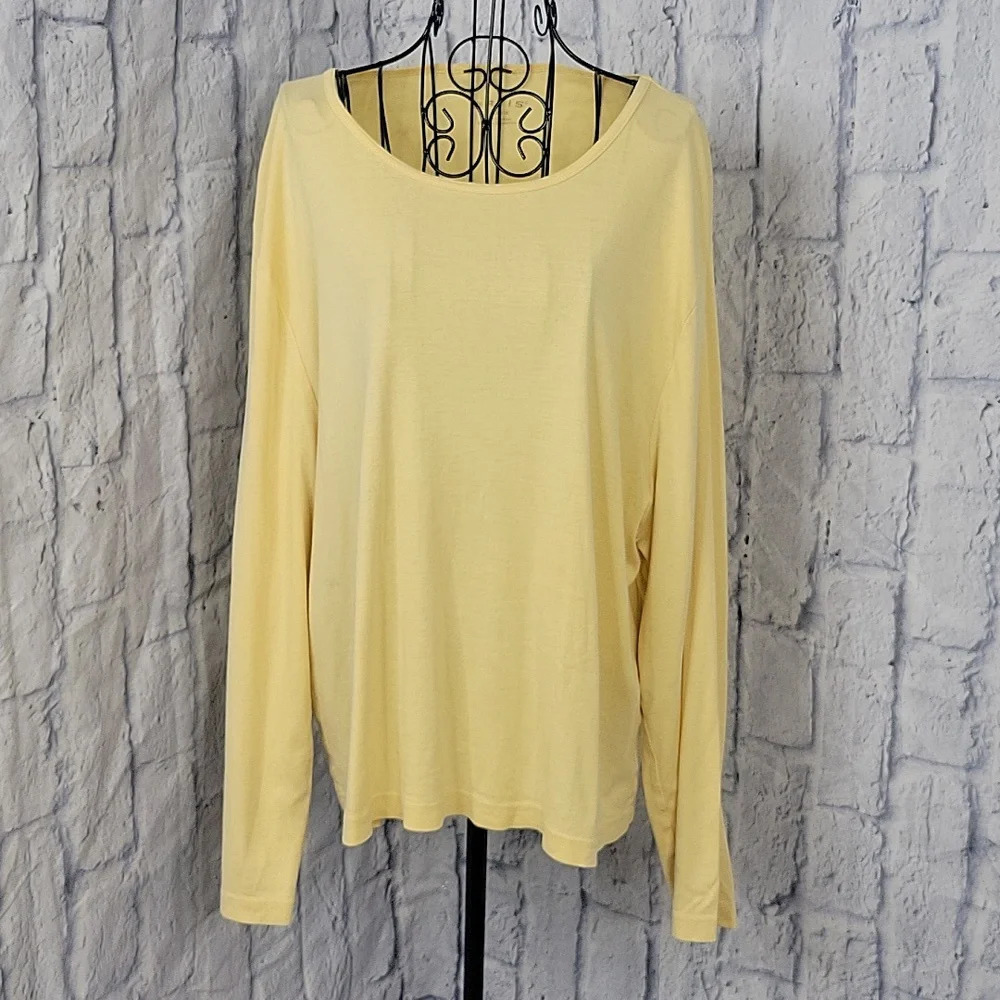 ORVIS Women's‎ Yellow Long Sleeves Pullover Blouse XL